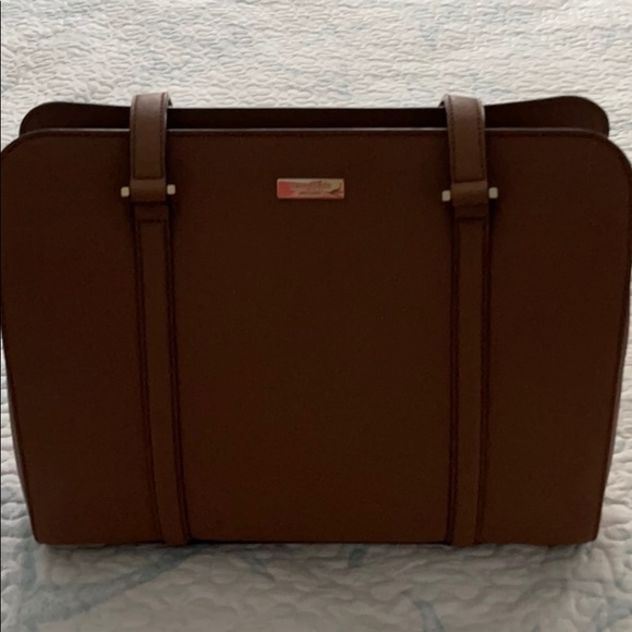 Leather, Chestnut Brown Kate Spade purse - Picture 2 of 9